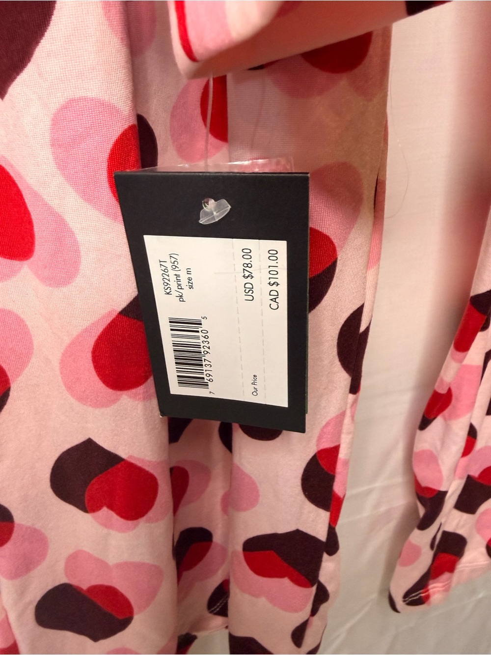 kate spade Pink Heart-Print Two-Piece Pajama Set - Picture 4 of 8